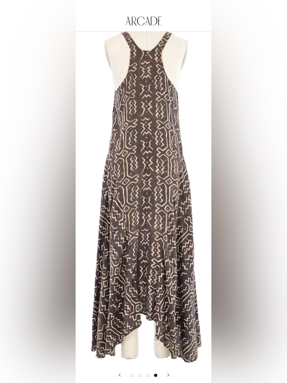 NORMA KAMALI VINTAGE.1980’s Mudcloth Print Dress. Size S  Excellent